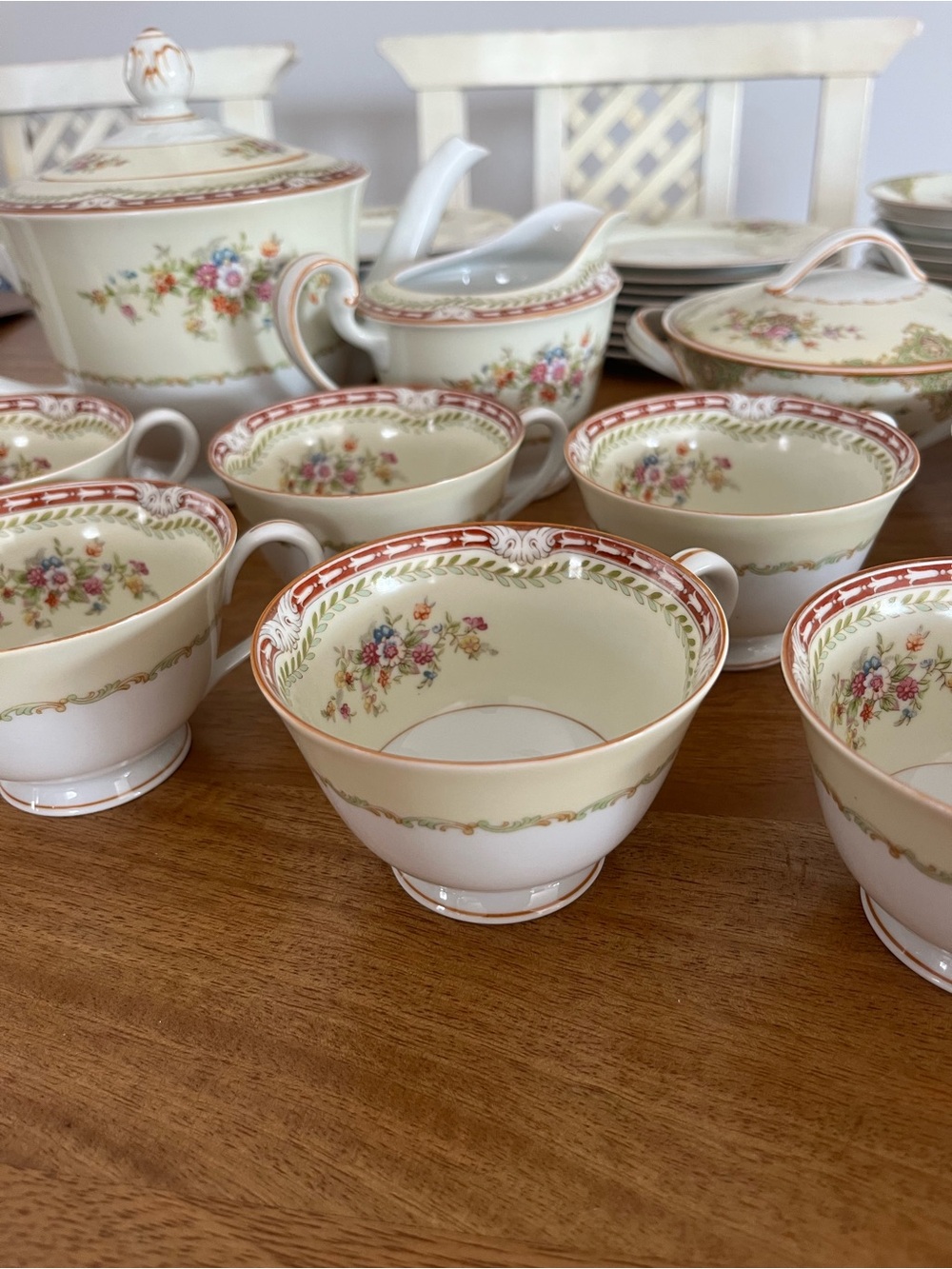 Noritake vintage nippon toki kaisha Georgette tea cups/saucer/pot set